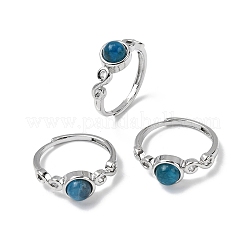 Natürliche Apatit-Fingerringe&nbsp;RJEW-A084-04P-09