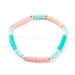 Ensembles de bracelets extensibles en perles heishi en pâte polymère faits à la main&nbsp;BJEW-JB06146