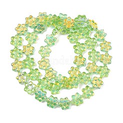 Chapelets de perles en verre électroplaqué&nbsp;EGLA-P069-02A-AB07