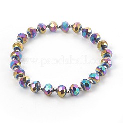 Bracciali elastici in vetro placcato&nbsp;BJEW-JB04017