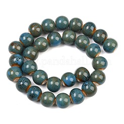 Fili di perline tonde ceramica fatto  mano &nbsp;PORC-L019-13mm-M
