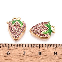 Legierung Strass und Emaille-Anhänger&nbsp;PALLOY-T092-42G-03