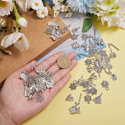 100 pcs 10 styles pendentifs en alliage de style tibétain&nbsp;TIBE-SZ0001-01AS