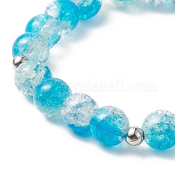 Bling-Galss-Stretch-Armband mit runden Perlen&nbsp;BJEW-JB09241