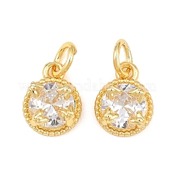 Charms in ottone zirconi a pavé di ottone&nbsp;KK-K340-52G