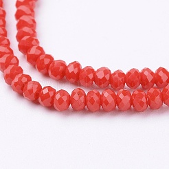 Abalorios de vidrio jade de imitación hebras&nbsp;GLAA-R135-2mm-M1