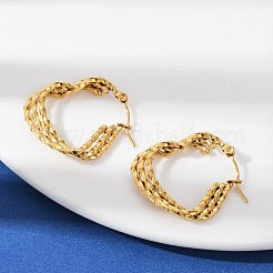 Pendientes de aro de acero inoxidable 304&nbsp;EJEW-G423-24G