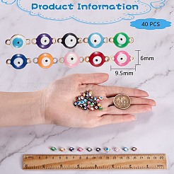 40 pz 10 colori pvd placcatura sotto vuoto 304 acciaio inossidabile smalto collegamenti/connettori&nbsp;STAS-SZ0001-50