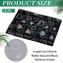 Polyester-Netzstoff mit Herzmuster&nbsp;DIY-WH0591-146C