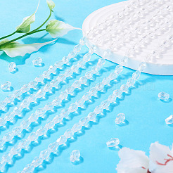 5 Strang transparenter tropfenförmiger Glasperlen&nbsp;GLAA-TA0004-21B