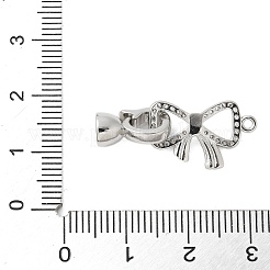 Messing Micro Pave klare Zirkonia Falte über Verschlüsse&nbsp;KK-U056-37P