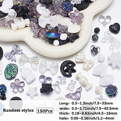 150 perles acryliques opaques et transparentes&nbsp;MACR-SP0002-18A