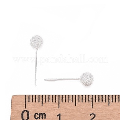 Orecchini a bottone in argento sterling con texture&nbsp;EJEW-L202-004A