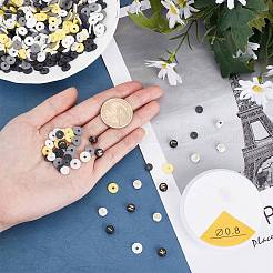 Flache runde handgemachte Fimo Perlen&nbsp;CLAY-AR0001-21