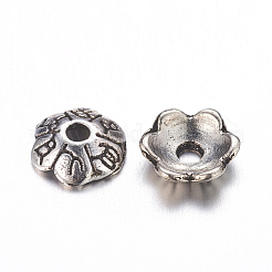6 -petal de style tibétain casquettes fleur d'alliage de perles&nbsp;X-TIBE-S220-AS-01-RS