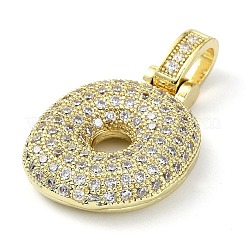 Pendenti in zirconi cubici trasparenti in micro pavè di ottone&nbsp;KK-M279-01G-O