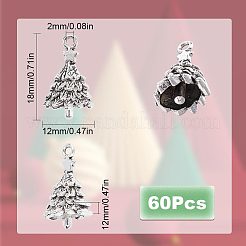 60 pièces pendentifs en alliage de style tibétain&nbsp;FIND-SC0004-74