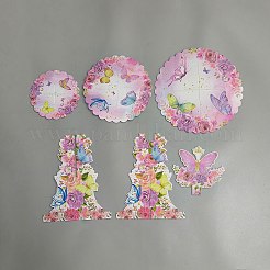 3-stöckiger Cupcake-Ständer aus Papier&nbsp;DIY-WH0308-754B