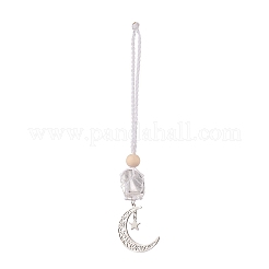 Pendentifs décoratifs en acier inoxydable moon 201&nbsp;HJEW-JM00958-03