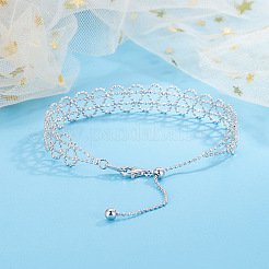 Bracelets coulissants en laiton rond à perles&nbsp;WG44F0D-02