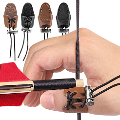 1 verstellbarer Daumenschutz aus PU-Leder zum Schießen&nbsp;DIY-CL0002-38B
