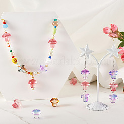 80pcs 8 Farben transparente Glasperlen&nbsp;GLAA-CD0001-17