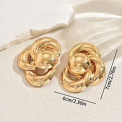 Ohrstecker aus Zinklegierung mit Blumen&nbsp;FS-WG2770E-01