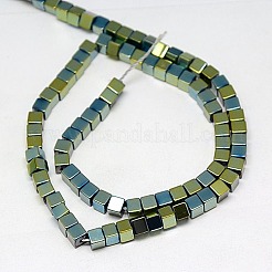 Electroplate non magnetici ematite sintetico fili di perline&nbsp;G-J170A-2x2mm-05