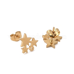 Boucles d'oreilles à tige en acier inoxydable 304 avec placage ionique (IP)&nbsp;STAS-I206-69G-1