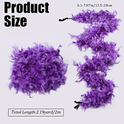 Truthahnfeder-Fluffboa zum Tanzen&nbsp;DIY-WH0568-10D