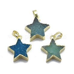 Natur druzy Achatanhänger&nbsp;G-O176S-07G