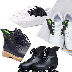 2 Paar 2 Stile Halloween Kunstleder Schuhschnalle für DIY Schuhzubehör&nbsp;AJEW-GF0011-82A