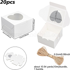 20 Stück quadratische Bäckereikartons aus Papier&nbsp;CON-BC0002-34B