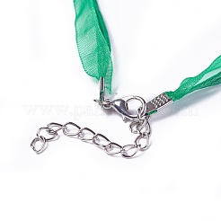 Creazione di collana in nastro di organza e cordoncino cerato&nbsp;NCOR-T002-M