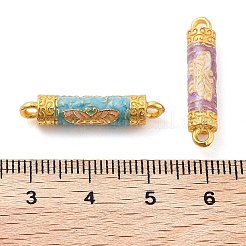 Emaille-Säule aus Legierung mit Schmetterlingsgliedern als Verbindungsstück für Charms&nbsp;ENAM-M008-10G