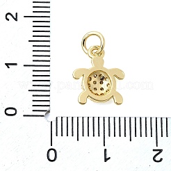 Ciondoli in ottone con pavé di zirconi chiari&nbsp;KK-G554-08A-G