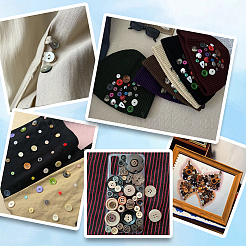 100 Stück 5 Stile natürliche Muschelknöpfe&nbsp;BUTT-CY0001-29