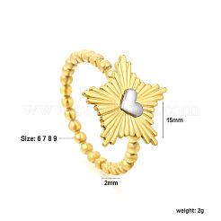 Anillos de dedo de acero inoxidable 304 para mujer&nbsp;WG247F9-02