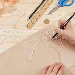2 Stück 2 Stile transparente Acryl-Router-Vorlagen&nbsp;DIY-DC0002-74
