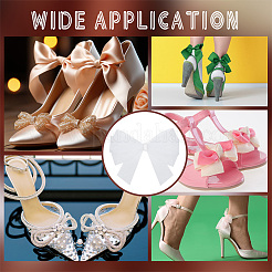 Schuhdekorationen aus Organza mit Schleife&nbsp;FIND-WH0423-94A