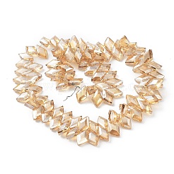 Galvanoplastie brins de perles de verre en losange&nbsp;EGLA-A036-12A-PL02