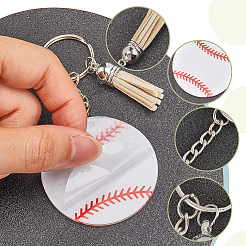 Kits de fabrication de porte-clés pendentifs en acrylique avec ballon de sport à faire soi-même&nbsp;DIY-SP0001-44A
