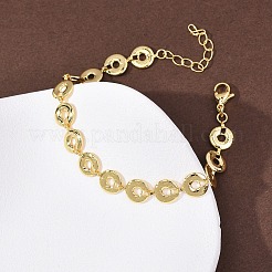 Messing-Gliederkettenarmbänder für Frauen&nbsp;BJEW-C140-09G