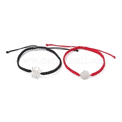 2 stücke 2 arten halloween 201 edelstahl link armbänder&nbsp;BJEW-TA00664