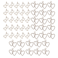 50 pièces 2 styles pendentifs en alliage de style tibétain&nbsp;FIND-FP0001-21