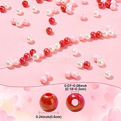 90pcs 3 couleurs perles acryliques opaques&nbsp;MACR-YW0003