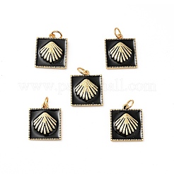 Pendenti smaltati in ottone placcato a cremagliera&nbsp;KK-H431-36G