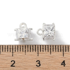Anhänger aus Messing mit Gestellbeschichtung aus klarem Kubisch Zirkonia&nbsp;KK-A224-09P