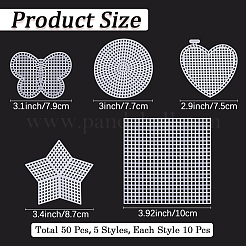 50 Stück 5 Stile DIY Kunststoff-Leinwandformen&nbsp;DIY-CP0012-42