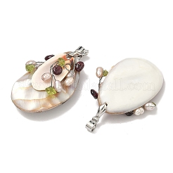 Große Anhänger aus Naturmuscheln&nbsp;KK-XCP0002-18